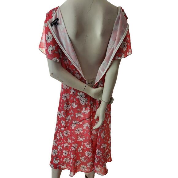 Roz & Ali Dress Floral Midi Short Flutter Sleeves - Picture 6 of 10